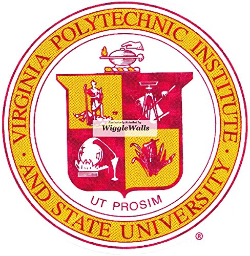 2 Inch VT Logo Polytechnic Institute and State University VT Hokies Removable Wall Decal Sticker Art NCAA Home Room Decor 2.5 by 2.5 Inches