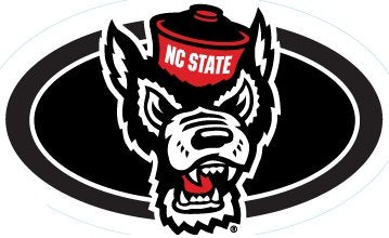 5 Inch Mr. Wuf North Carolina NC University Wolfpack NCSU Wolf Pack Logo Removable Wall Decal Sticker Art NCAA Home Room Decor 5 by 3 Inches