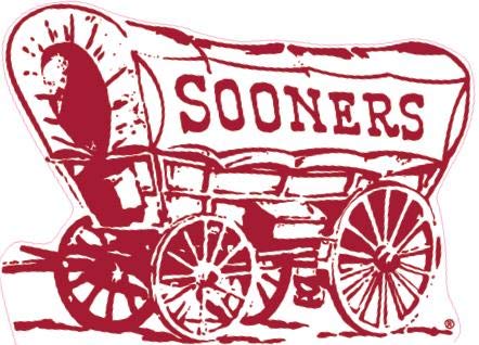 6 Inch Boomer Schooner OU University of Oklahoma Sooners Sooner Logo Removable Wall Decal Sticker Art NCAA Home Room Decor 6 by 4 Inches