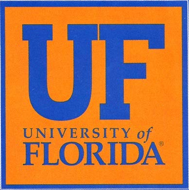 3 Inch UF Logo Decal University of Florida Gators FL Removable Wall Sticker Art NCAA Home Room Decor 3 1/4 by 3 1/4 Inches