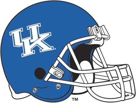 3 Inch Football UK University of Kentucky Wildcats Logo Removable Wall Decal Sticker Art NCAA Home Room Decor 3.5 by 2.5 Inches