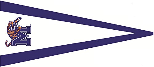 12 Inch UM Tigers Logo Pennant Decal University of Memphis Tiger Removable Wall Sticker Art NCAA Home Room Decor 11 1/2 by 5 Inches