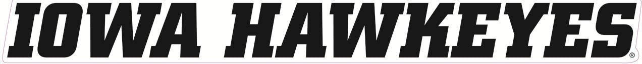 7 Inch Iowa Hawkeyes Text Decal UI University Hawkeyes Removable Wall Sticker Art NCAA Home Room Decor 7 by 1 Inches