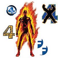 Marvel Fantastic Four Peel and Stick Applique/Wall Decal Set