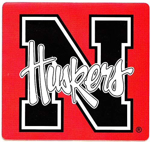 3 Inch Black N Logo Nebraska University Huskers NU Cornhuskers Removable Wall Decal Sticker Art Home Room Decor 3.5 by 3 Inches