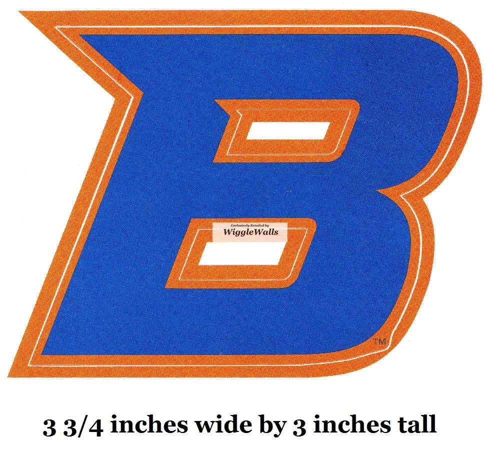 4 Inch BSU Broncos Boise State University Logo Removable Wall Decal Sticker Art NCAA Home Room Decor 4 by 3 Inches