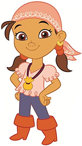 7 Inch Girl Pirate Izzy Decal Jake and The Neverland Pirates Repositionable Removable Peel Self Stick Wall Sticker Art Home Decor (Decoration for Walls Laptop Yeti Tumbler) 3 1/2 by 6 1/2 inch