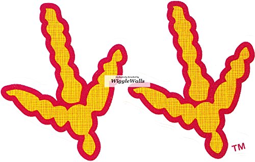2 Inch Hokie Bird Foot Print Logo Virginia Tech Hokies Polytechnic Institute and State University VT Hokies Removable Wall Decal Sticker Art NCAA Home Room Decor 2 by 1.5 Inches