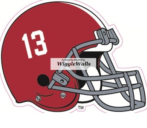 5 Inch Football Helmet University of Alabama Crimson Tide ACT Logo Removable Wall Decal Sticker Art NCAA Home Room Decor 5 by 4 Inches
