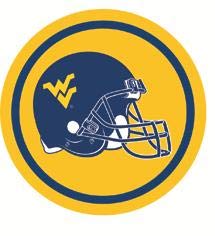2 Inch WVU Football Helmet Decal West Virginia University Mountaineers Logo WV Removable Wall Sticker Art NCAA Home Room Decor 2 by 2 Inches