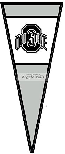 10 INCH Red Pennant Flag OSU Ohio State University Buckeyes Removable Wall Decal Sticker Art NCAA Home Decor 4 inches wide by 10 inches tall