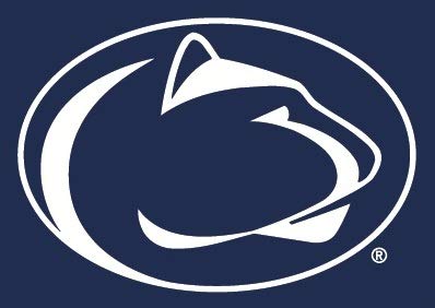 5 Inch Penn State Logo Decal Flag Lions Pennsylvania University PSU Removable Repositionable Peel Self Stick Wall Sticker Art NCAA Home Room Decor 5 1/2 by 4 inches