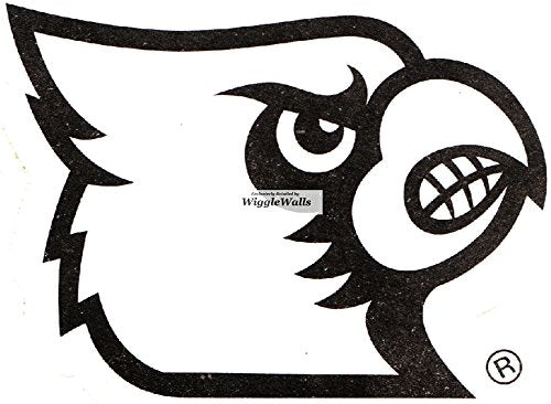 2 Inch Cardinal Bird University Louisville Cardinals Logo UL UofL Removable Wall Decal Sticker Art NCAA Home Room Decor 2 by 2 Inches