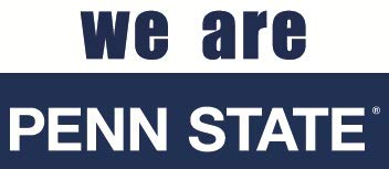 5 Inch We are Penn State Logo Decal Nittany Lions Pennsylvania University PSU Removable Repositionable Peel Self Stick Wall Sticker Art NCAA Home Room Decor 5 by 2 inches