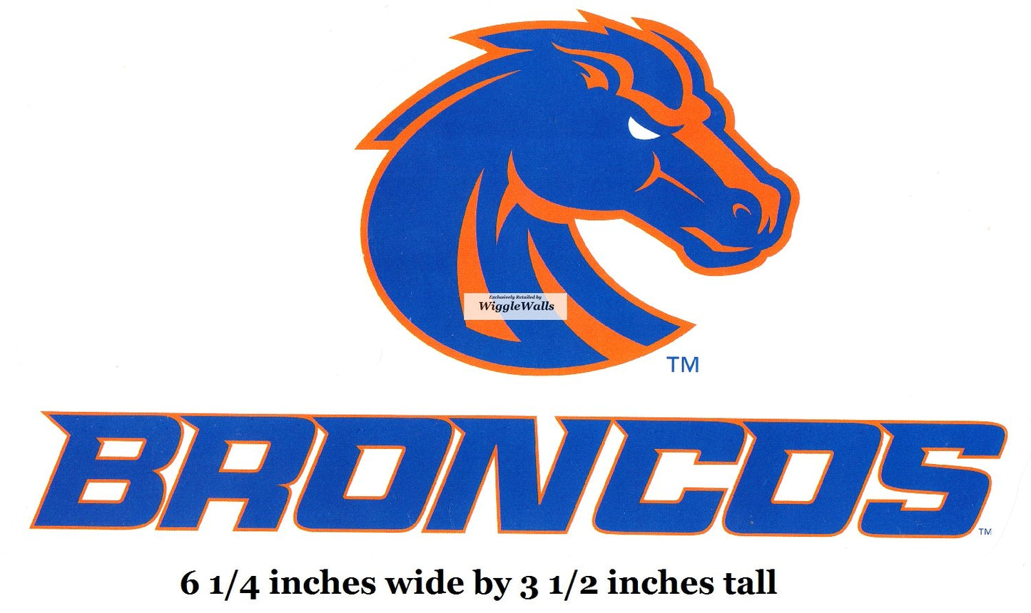6 Inch Duster Bronco BSU Broncos Boise State University Logo Removable Wall Decal Sticker Art NCAA Home Room Decor 6 by 3 1/2 Inches