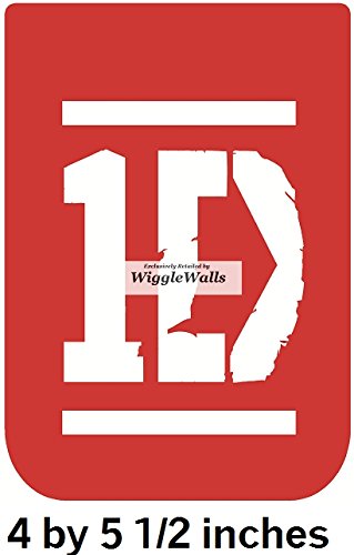 5 Inch 1D Logo One Direction Wall Decal Sticker Removable Peel Self Stick Adhesive Vinyl Decorative Art Room Home Decor Girls Room Decor 4 by 5 1/2 inches