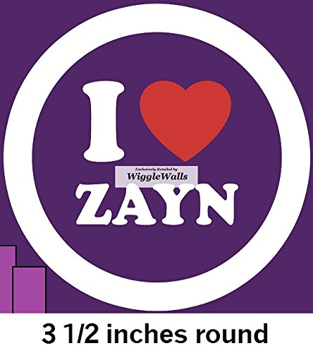 3 Inch Zayn Malik One Direction 1D Wall Decal Sticker Removable Peel Self Stick Adhesive Vinyl Decorative Art Room Home Decor Girls Room Decor 3 1/2 by 3 1/2 inches