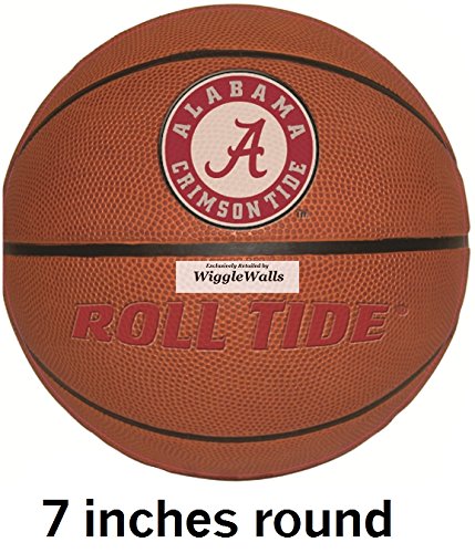 7 Inch Basketball University of Alabama Crimson Tide ACT Logo Removable Wall Decal Sticker Art NCAA Home Room Decor 7 by 7 Inches