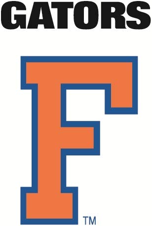 5 Inch Gators F Logo Decal UF University of Florida FL Removable Wall Sticker Art NCAA Home Room Decor 4 by 5 1/2 Inches