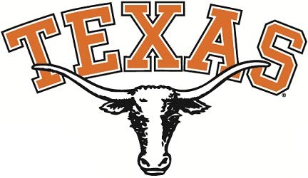 4 Inch Texas Longhorn Horns Logo Decal UT University of Texas Longhorns TX Removable Wall Sticker Art NCAA Home Room Decor 3 1/2 by 2 Inches