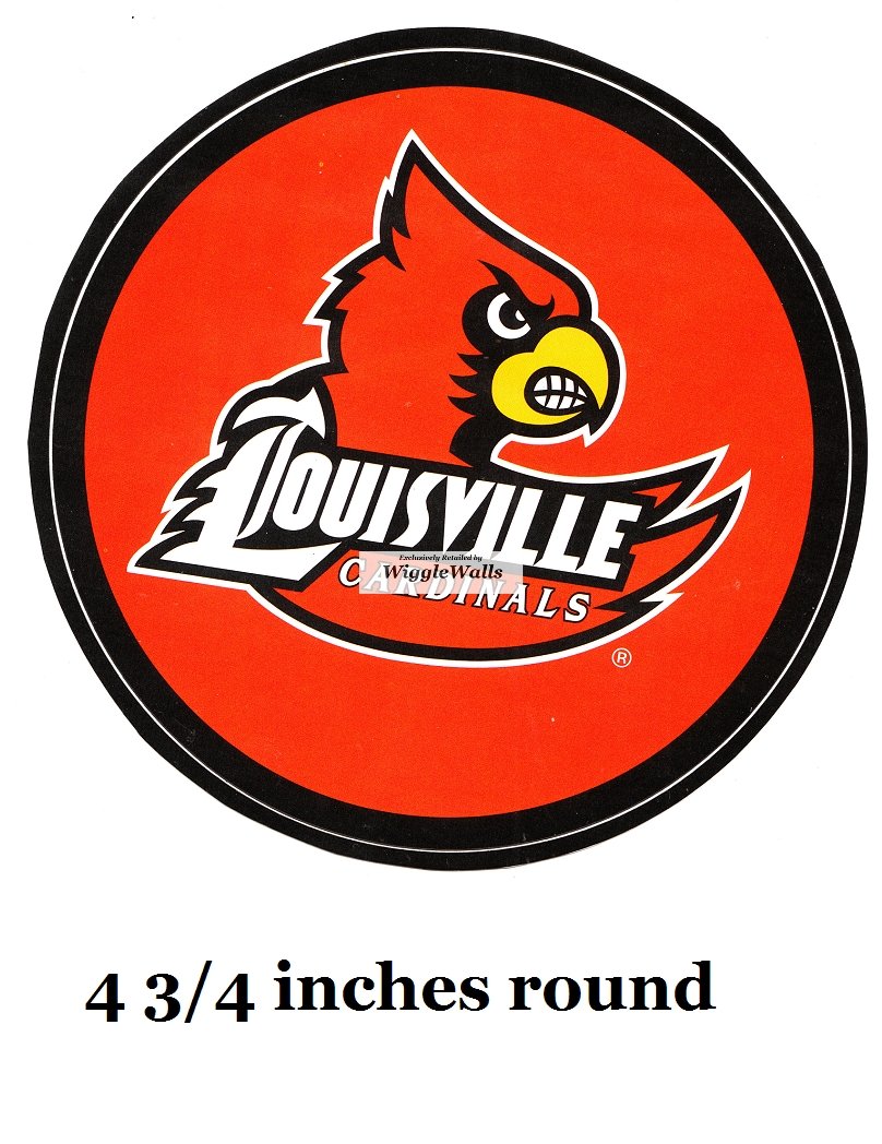 5 Inch Cardinal Bird Logo University Louisville Cardinals UL UofL Removable Wall Decal Sticker Art NCAA Home Room Decor 5 by 5 Inches