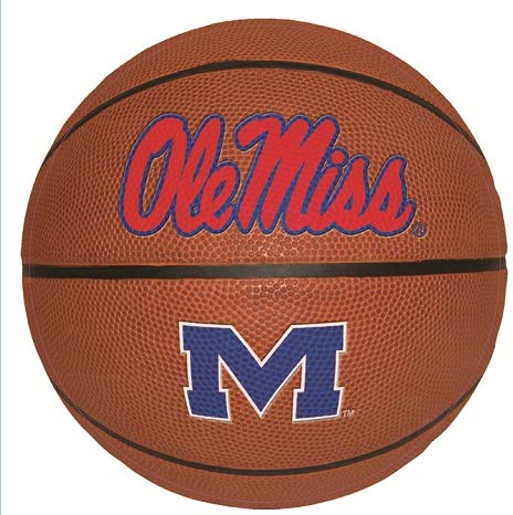 8 Inch Basketball University of Mississippi Ole Miss U of M Logo MS Removable Wall Sticker Art NCAA Home Room Decor 8 by 8 Inches