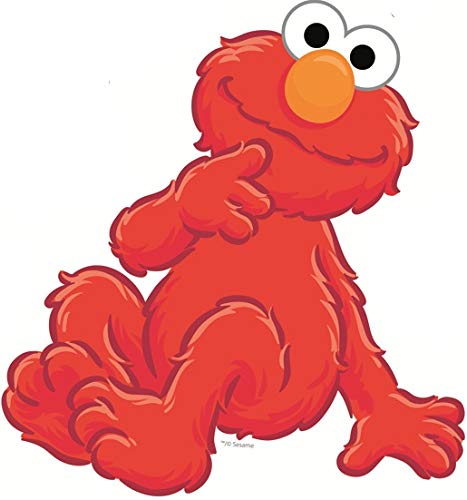 6 Inch Sesame Street Elmo Removable Wall Decal Sticker Art Home Kids Room Decor Decoration - 5 1/2 by 6 1/2 inches C