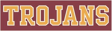 8 Inch Trojans Logo Decal USC University of Southern California SC CA Removable Wall Sticker Art NCAA Home Room Decor 8 1/2 by 2 Inches