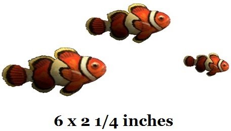 4 PCS Clownfish School Clown Fish Finding Nemo Removable Peel Self Stick Wall Decal Sticker Art Bathroom Kids Room Disney Pixar Home Decor
