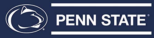 9 Inch Penn State Text Logo Decal White Letters on Blue Nittany Lions Pennsylvania University PSU Removable Repositionable Peel Self Stick Wall Sticker Art NCAA Home Room Decor 9 by 2 inches