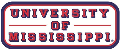 8 Inch Decal University of Mississippi Ole Miss U of M Logo MS Removable Wall Sticker Art NCAA Home Room Decor 8 1/2 by 3 Inches