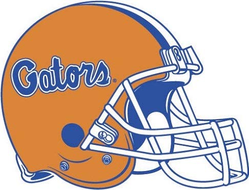 4 Inch Gators Football Helmet Decal UF University of Florida Logo FL Removable Wall Sticker Art NCAA Home Room Decor 4 1/2 by 3 1/2 Inches