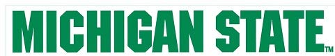 8 Inch Michigan State Decal MSU Logo Removable Wall Sticker Art NCAA Home Room Decor 8 1/2 by 1 1/2 Inches