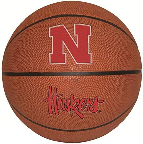 8 Inch Basketball Nebraska University Huskers NU Cornhuskers Logo Removable Wall Decal Sticker Art Home Room Decor 8 by 8 Inches