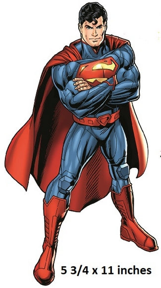 Classic Superman Wall Decal Justice League Removable Sticker Art DC Comics Peel and Stick Home Room Decor 5.75 x 11 inches