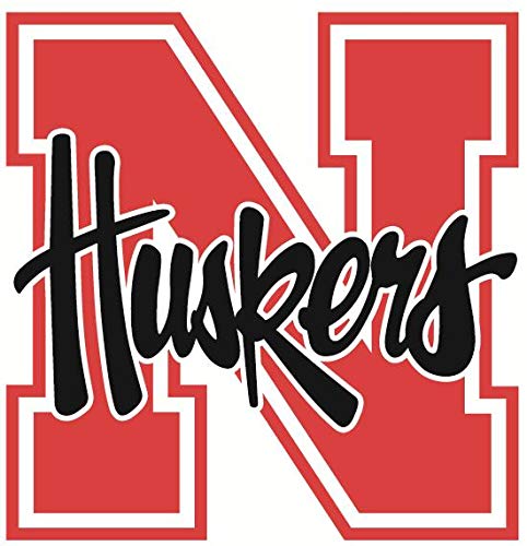 5 Inch Nebraska Univ Huskers NU Cornhuskers Logo Removable Wall Decal Sticker Art Home Room Decor 5 by 5.5 Inches