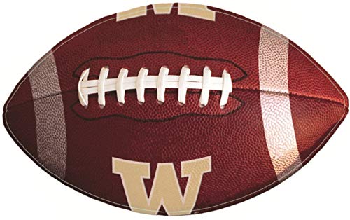 8 Inch Football Helmet UW W University of Washington Huskies Logo Removable Wall Decal Sticker Art NCAA Home Room Decor 8 by 5 Inches