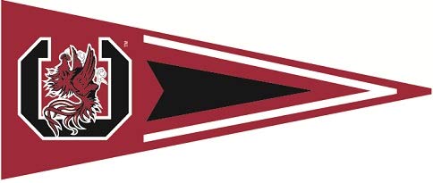 9 Inch USC Pennant Flag Logo Decal University South Carolina Gamecocks SC Removable Wall Sticker Art NCAA Home Room Decor 9 by 3 1/2 Inches