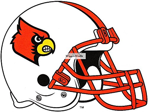 2 Inch Cardinal Football University Louisville Cardinals Logo UL UofL Removable Wall Decal Sticker Art NCAA Home Room Decor 2 by 1.5 Inches