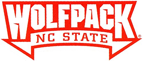 4 Inch North Carolina NC College University Wolfpack NCSU Logo Removable Wall Decal Sticker Art NCAA Home Room Decor 4 by 2 Inches