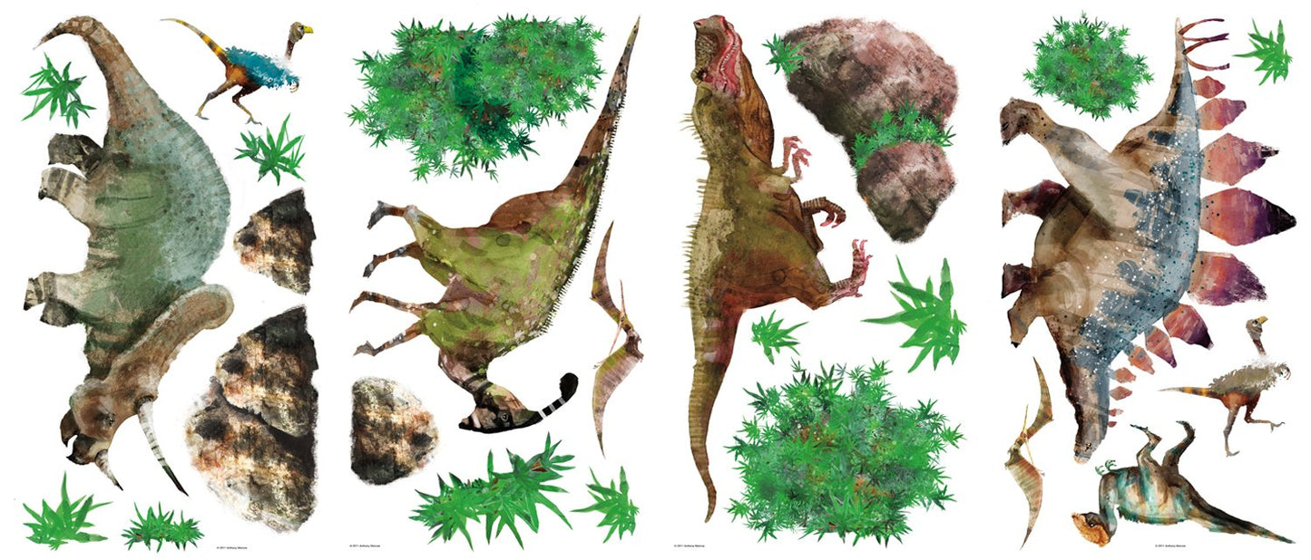 RoomMates RMK1882SCS Dinosaur Peel and Stick Wall Decals