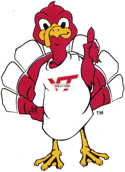 2 Inch Hokie Bird Logo VT Hokies Polytechnic Institute and State University VT Hokies Removable Wall Decal Sticker Art NCAA Home Room Decor 2 by 2.5 Inches