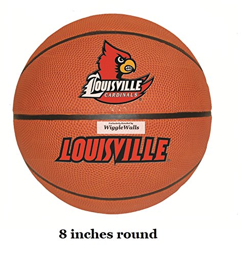 8 Inch Cardinal Basketball University Louisville Cardinals Logo UL UofL Removable Wall Decal Sticker Art NCAA Home Room Decor 8 by 8 Inches