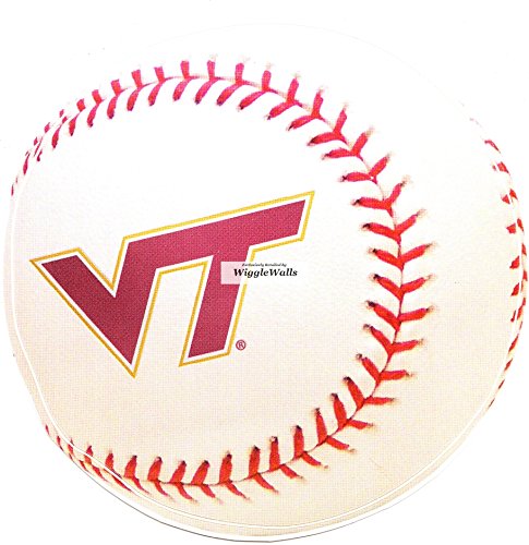 4 Inch VT Baseball Polytechnic Institute and State University VT Hokies Logo Removable Wall Decal Sticker Art NCAA Home Room Decor 4 by 4 Inches