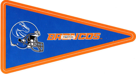 6 Inch BSU Broncos Logo Pennant Flag Boise State University Removable Wall Decal Sticker Art NCAA Home Room Decor 6 1/2 by 3 1/2 Inches