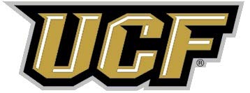 4 Inch UCF Logo Decal Knights University of Central Florida Removable Wall Sticker Art NCAA Home Room Decor 3 1/2 by 1 Inches