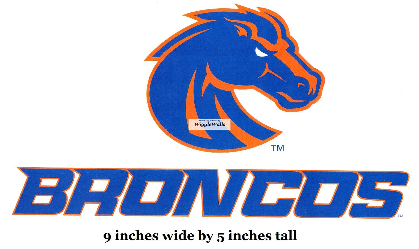 9 Inch Duster Bronco BSU Broncos Boise State University Logo Removable Wall Decal Sticker Art NCAA Home Room Decor 9 by 5 Inches