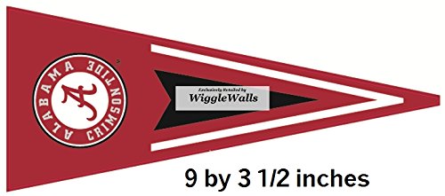 9 Inch Pennant Flag University of Alabama Crimson Tide ACT Logo Removable Wall Decal Sticker Art NCAA Home Room Decor 9 by 3 1/2 Inches