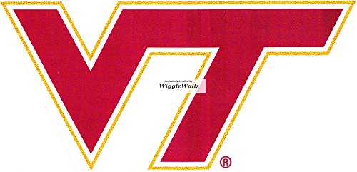 3 Inch VT Logo Polytechnic Institute and State University VT Hokies Removable Wall Decal Sticker Art NCAA Home Room Decor 3 by 1.5 Inches
