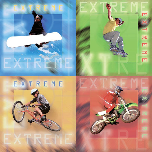 Decorate By Color BC1580125 Extreme Sports Self Stick Wall Art, Multicolor